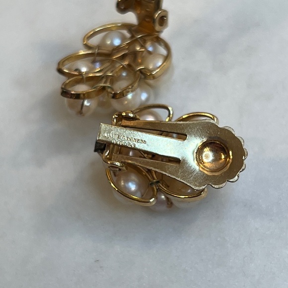 Vintage Alice Caviness Cluster Statement Pearl Earrings 1/20 12K GF  Pat. 156452 - Picture 3 of 4